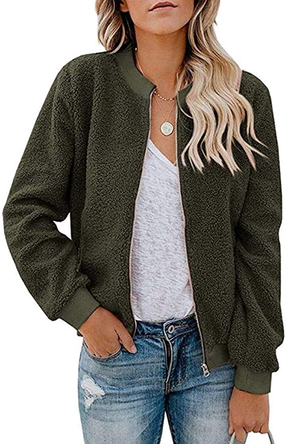 Sherpa Fleece Bomber Coat | The Best Lightweight Spring Jackets on Amazon That You Need To Own | Basic Housewife