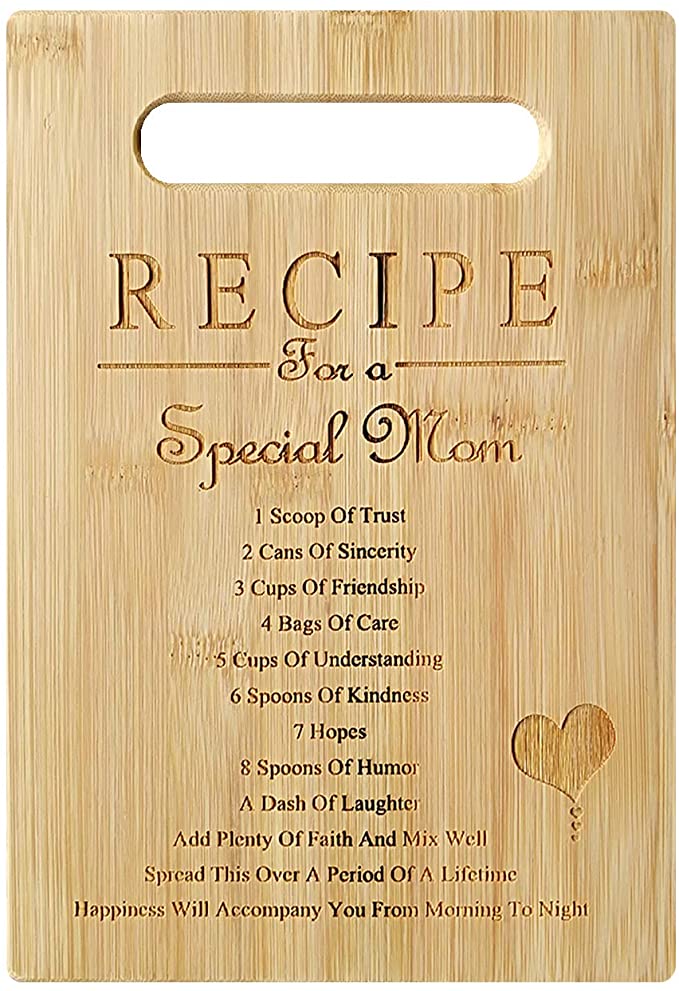 'Recipe for a Special Mom' Cutting Board | Meaningful Gifts for Mom from Daughter