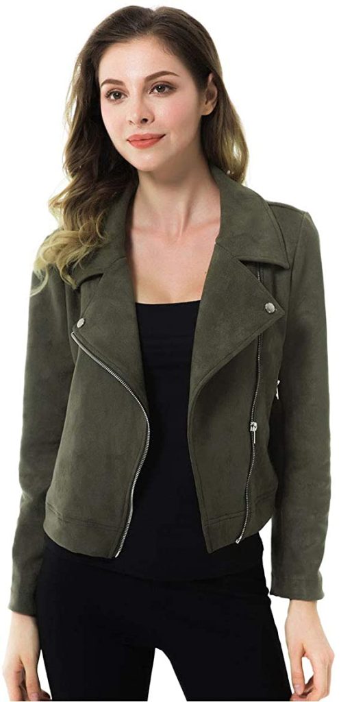 Faux Suede Moto Jacket | The Best Lightweight Spring Jackets on Amazon That You Need To Own | Basic Housewife