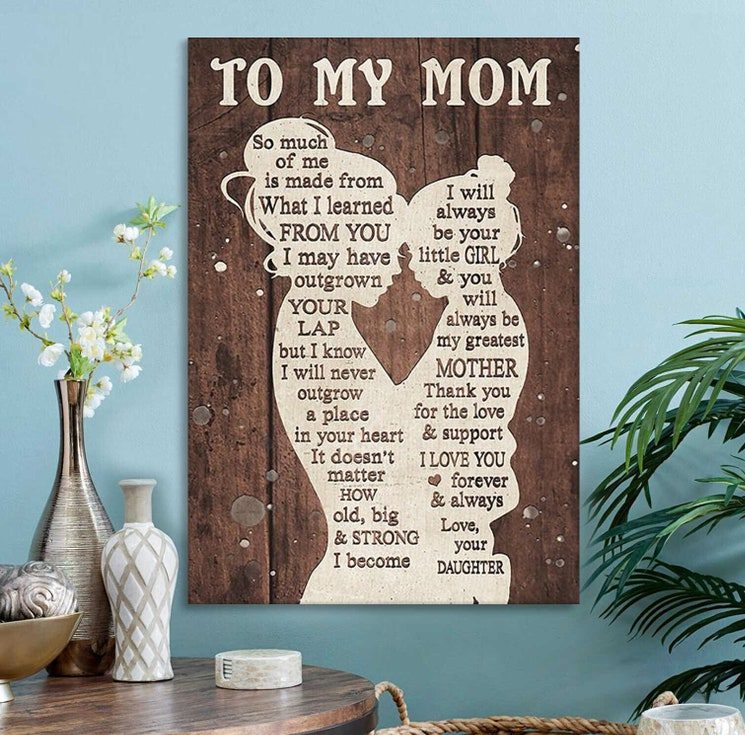 'To My Mom' Canvas Art | Meaningful Gifts for Mom from Daughter