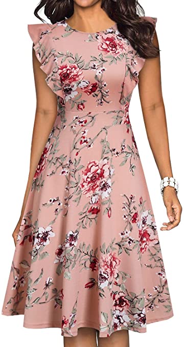 Floral A-Line Dress for a Wedding Guest | Basic Housewife