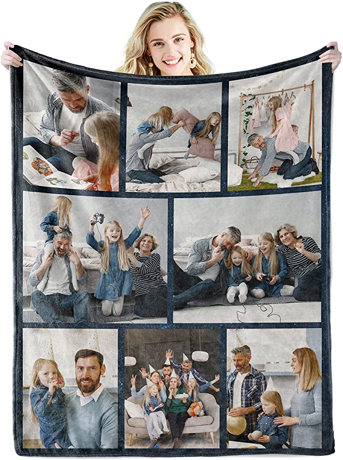 Collage Blanket | 25+ Personalized Gifts for Grandparents That They'll Cherish
