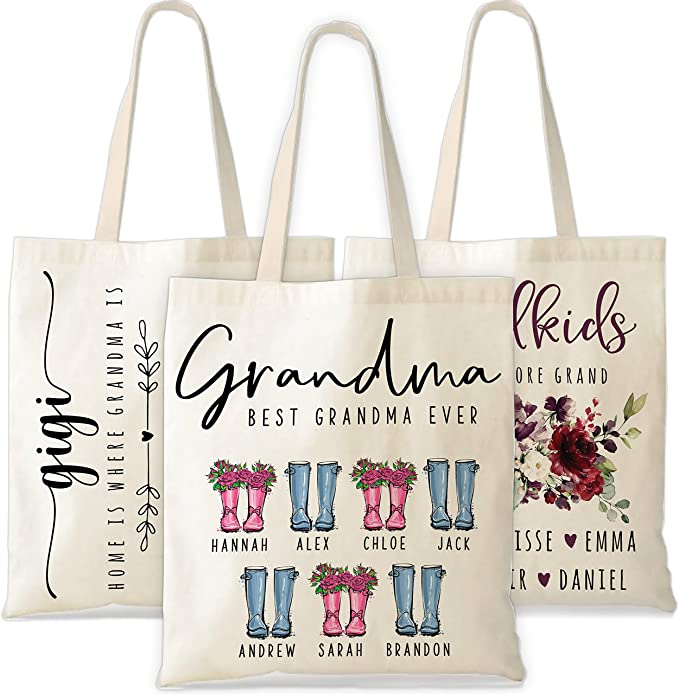 Personalized Tote Bag | 25+ Personalized Gifts for Grandparents That They'll Cherish