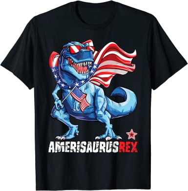 AmerisaurusRex Shirt | Fourth of July Clothes for Kids