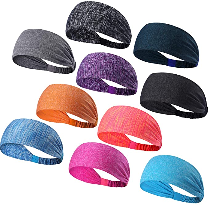 Athletic Headbands (Set of 10) | Best Women's Activewear on Amazon | Basic Housewife
