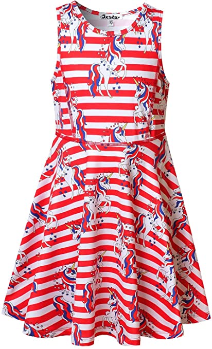 Patriotic Sleeveless Dress | Fourth of July Clothes for Kids