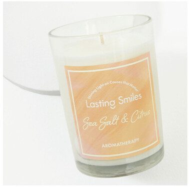 Lasting Smiles Sea Salt and Citrus Soy Candle - $45 Value