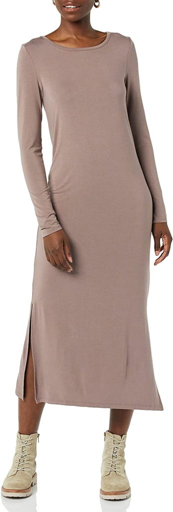 Crewneck Long Sleeve Maxi Dress | Must-Have Long Sleeve Casual Dresses for Fall | Basic Housewife