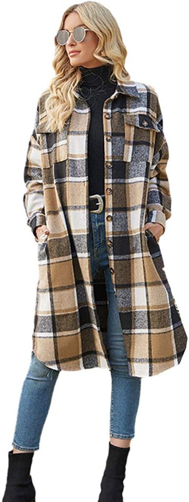 Long Plaid Shirt Coat | The Best (And Most Affordable!) Fall Jackets for Women in 2022