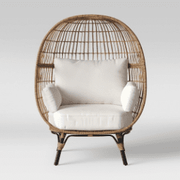 linen egg chair | Home Decor: Must-Haves for a Minimalist Bohemian Living Room