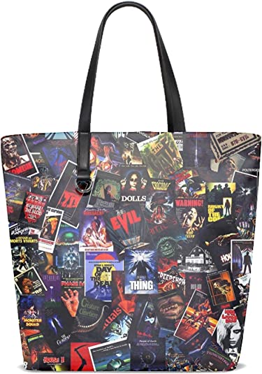 Horror Movie Tote Bag | Halloween Gifts Ideas for People Who Love Spooky Season Year Round