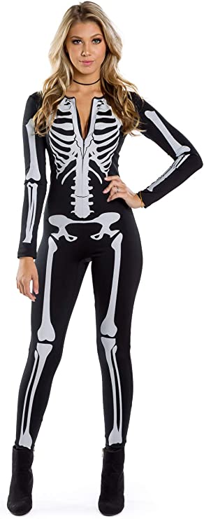 Skeleton Bodysuit | The Best Halloween Costumes for Women in Their 30's