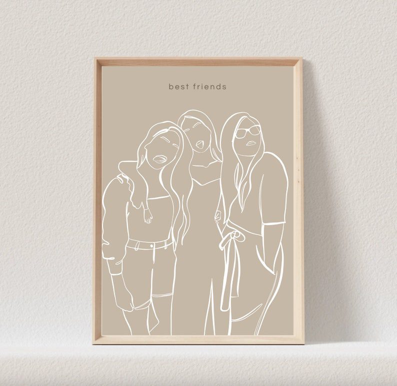 Personalized Line Art | 25+ Small Gift Ideas for Friends Under $25 | Basic Housewife