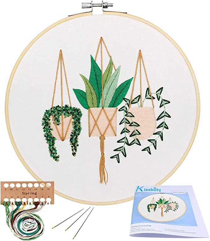 Embroidery Hoop Starter Kit | 25 Unique Gifts for Plant Lovers | BasicHousewife