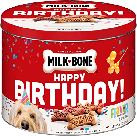 Milk-Bone Birthday Tin | The Best Dog Gifts To Treat Your Furry Friend To | Basic Housewife