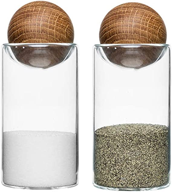 Salt & Pepper Glass Shakers | Pretty Kitchen Accessories To Make Your Kitchen Look More Expensive Than It Is | BasicHousewife.com