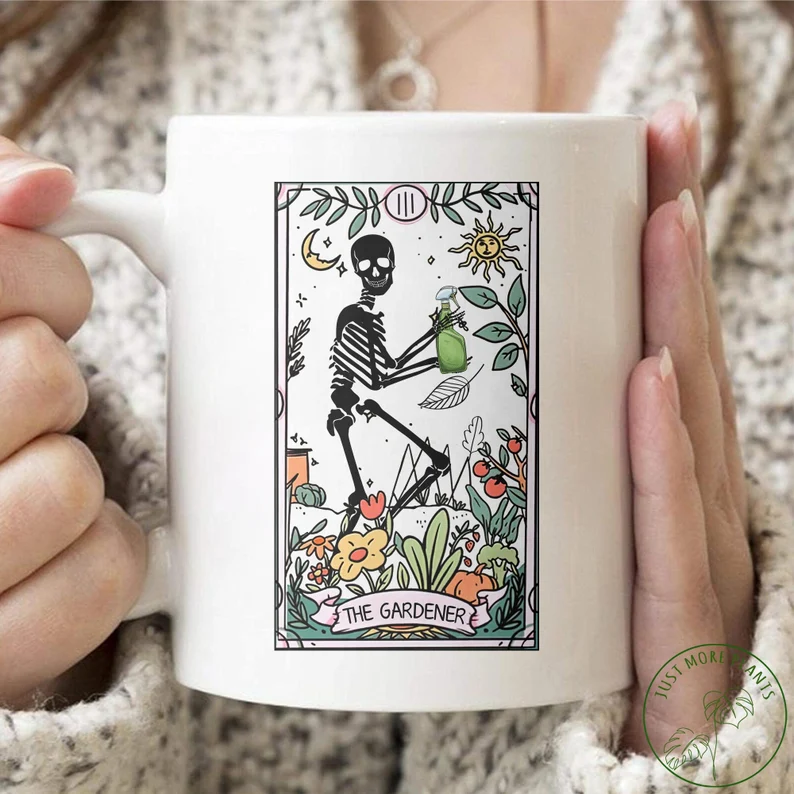 The Gardener Tarot Mug | 25 Unique Gifts for Plant Lovers | BasicHousewife