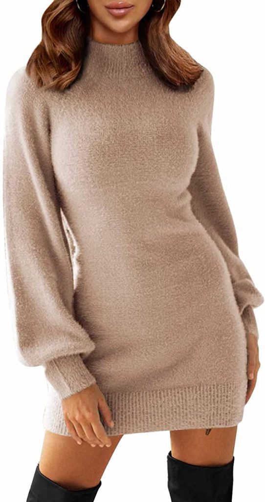 Bodycon Sweater Dress | 20+ Cute and Casual Dresses for Winter on Amazon | BasicHousewife.com