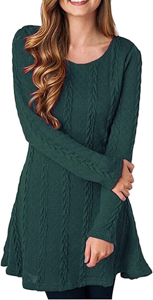 Crewneck Sweater Dress | 20+ Cute and Casual Dresses for Winter on Amazon | BasicHousewife.com