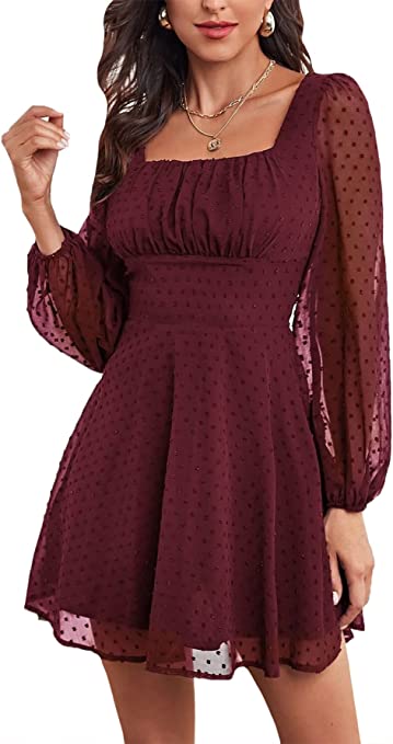 Polka Dot Long Sleeve Dress | The Best Long Sleeve New Years Eve Dresses on Amazon