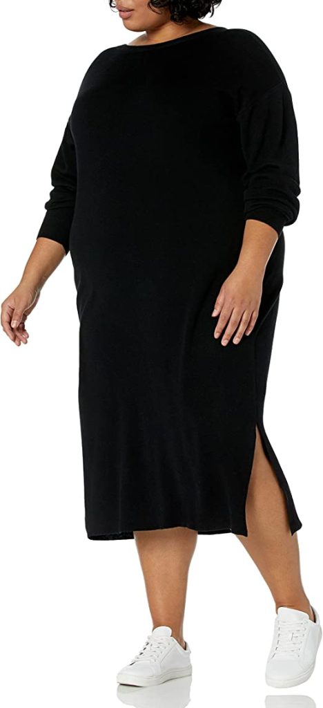 V-Back Sweater Dress | 20+ Cute and Casual Dresses for Winter on Amazon | BasicHousewife.com
