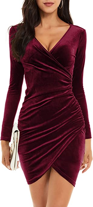 Velvet Party Dress | The Best Long Sleeve New Years Eve Dresses on Amazon