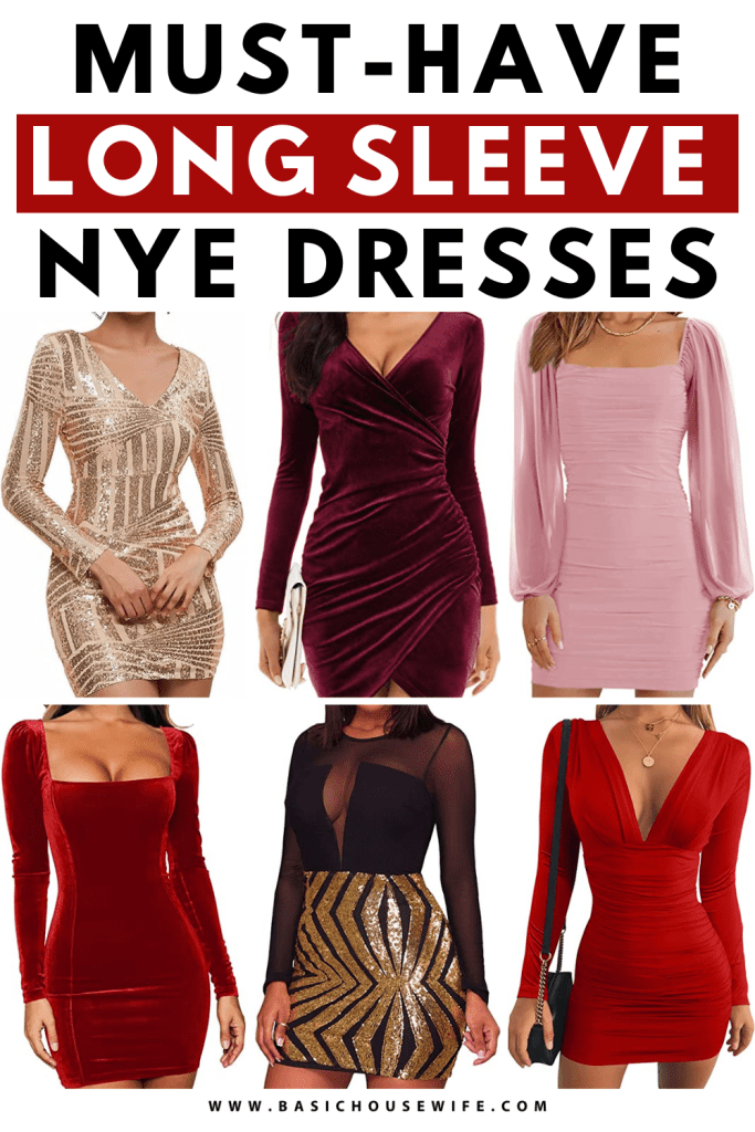 New years eve long sleeve dresses best sale