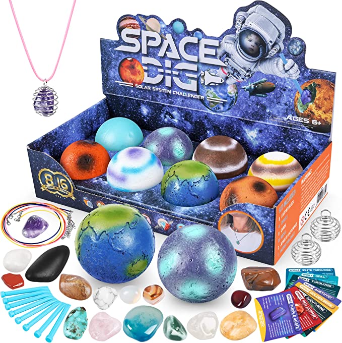 Gemstone Dig Kit | 30 Unique Easter Gift Ideas for Kids | Basic Housewife