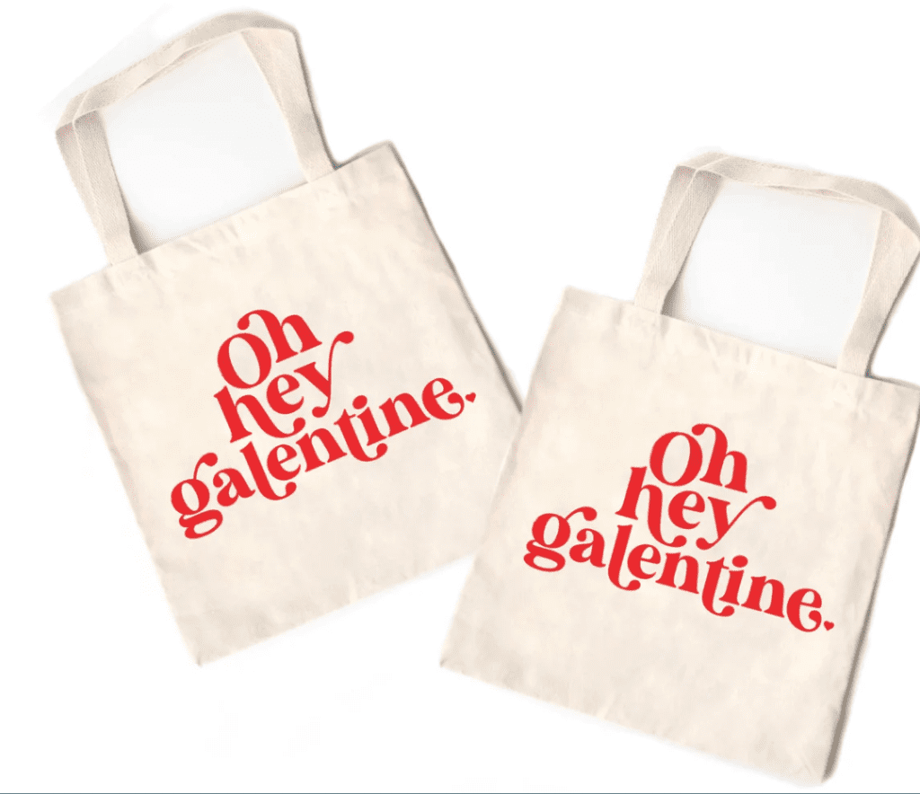 galentines tote bag